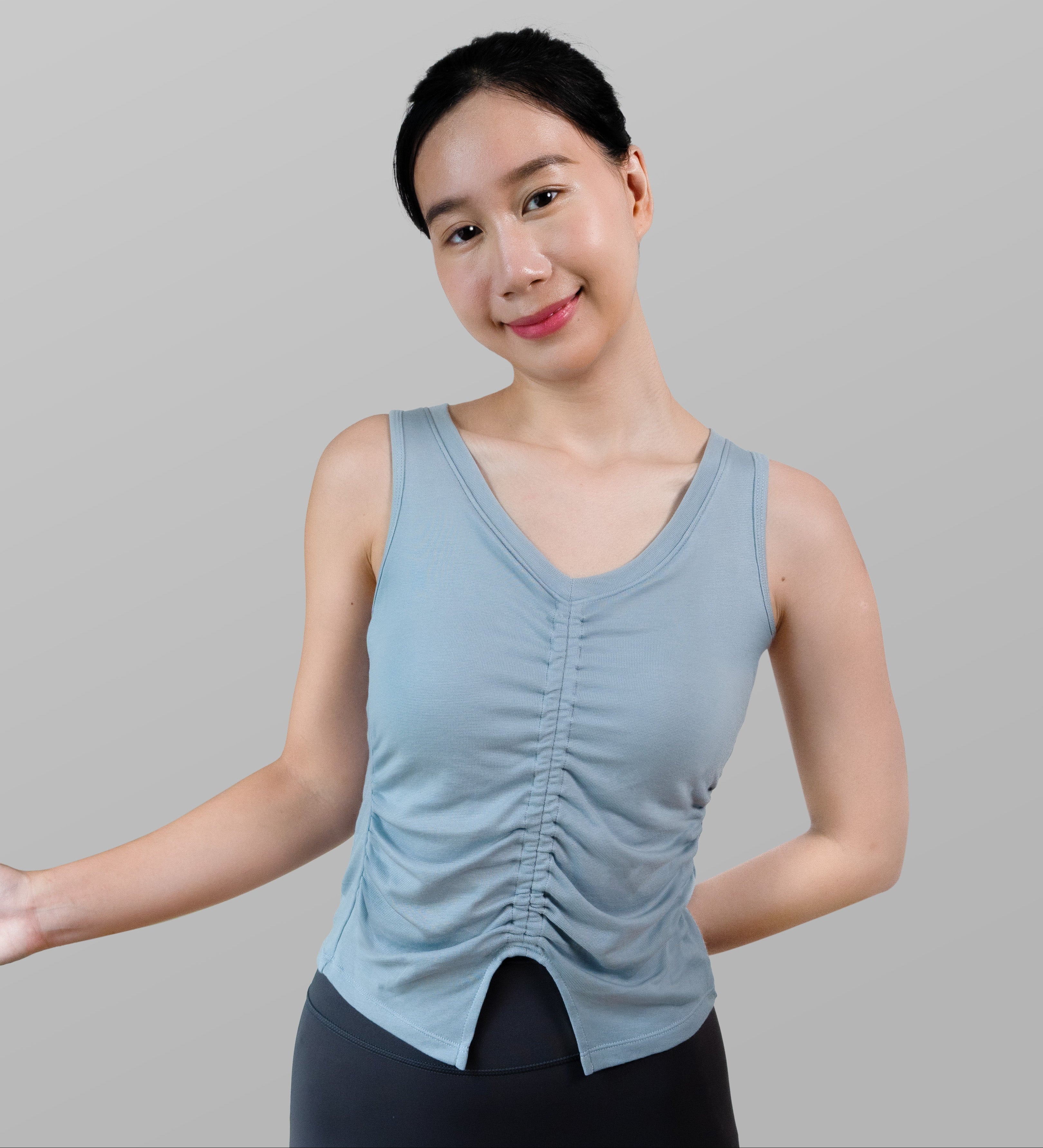 Blue Hour Ruched Top
